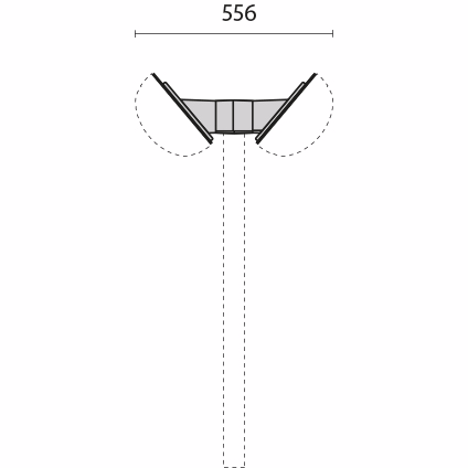 CHIP TWIN ANGL.BRACKET FOR 60MM 000810