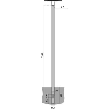 SPILLO Sloupek vetknutý 3,3 AN3 315023