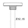 PADO Adaptér na sloup D45 AN3 310481