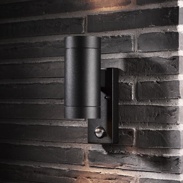 Nordlux Tin Maxi Sensor (černá) Venkovní nástěnná světla s čidlem kov, sklo IP54 21519103