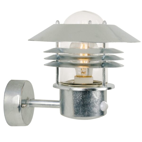 Nordlux Vejers Sensor (galvanizovaná ocel) Venkovní nástěnná světla s čidlem kov, sklo IP54 25101031