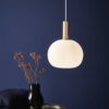 Nordlux Alton (Ø25cm) opálové sklo, mosaz/černá sklo, kov IP20 47313001