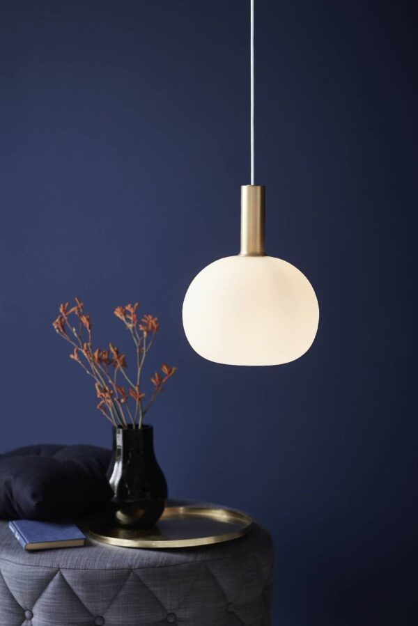 Nordlux Alton (Ø25cm) opálové sklo, mosaz/černá sklo, kov IP20 47313001