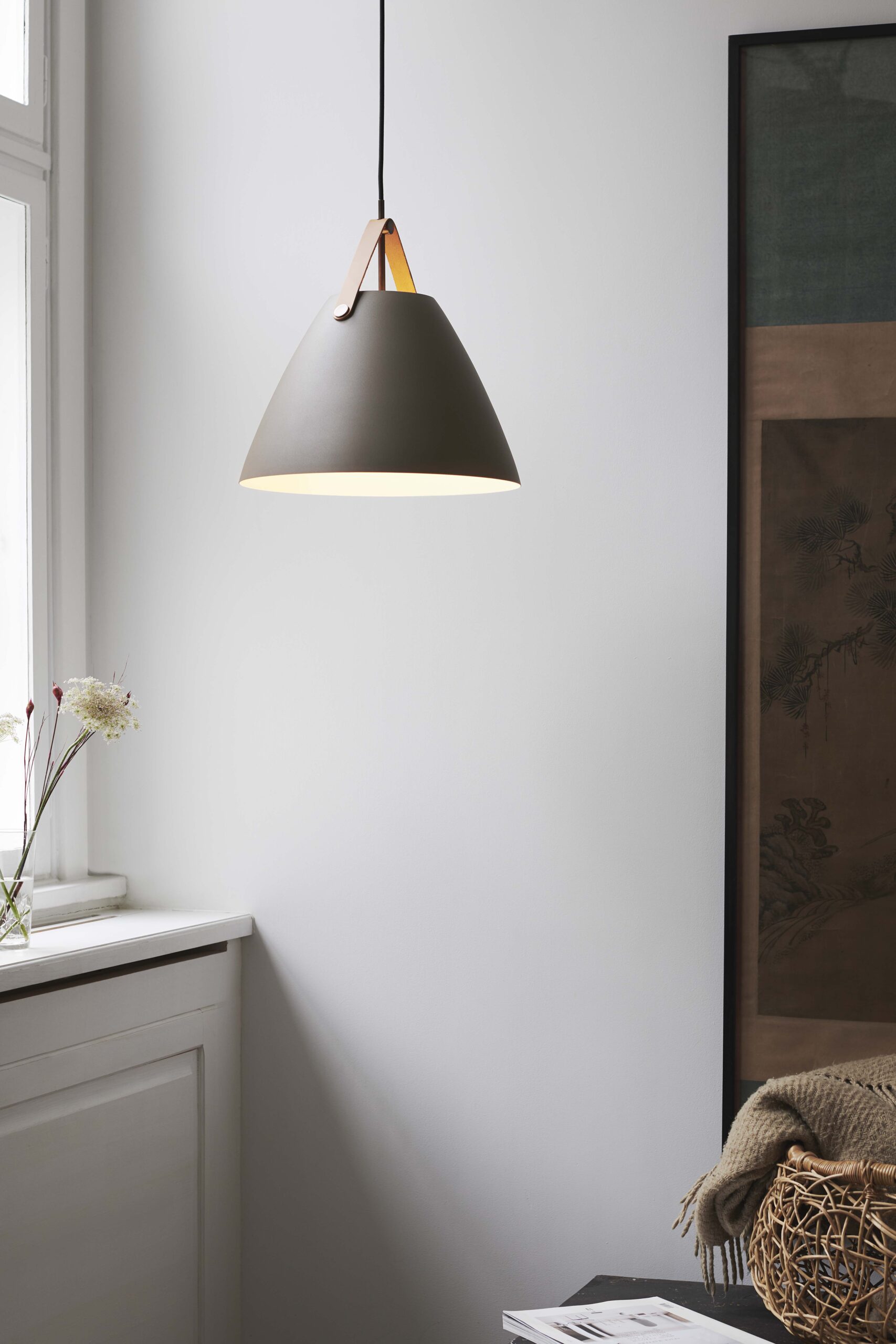 Nordlux Strap 36 (béžová) kov, kůže IP20 84343009