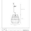 Lucide L038440172 závěsné stropní svítidlo NERIDA  E27