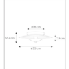 Lucide L301610930 LED přisazené stropní svítidlo VULCAN  | 9W integrovaný LED zdroj | 900lm | 3000K