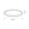 Lucide L461033830 LED přisazené stropní svítidlo VIDAL  | 38W integrovaný LED zdroj | 3332lm | 2700K