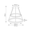 Lucide L464039202 LED závěsné stropní svítidlo VIDAL  | 92W integrovaný LED zdroj | 4160lm | 2700K
