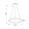 Lucide L464034802 LED závěsné stropní svítidlo VIDAL  | 48W integrovaný LED zdroj | 2980lm | 2700K
