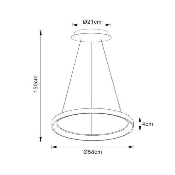 Lucide L464034802 LED závěsné stropní svítidlo VIDAL  | 48W integrovaný LED zdroj | 2980lm | 2700K
