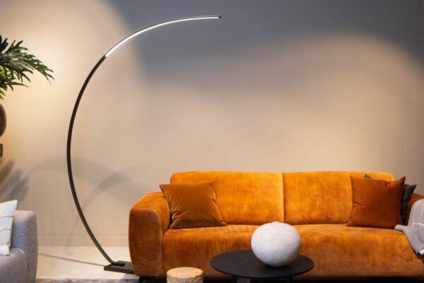 Lucide L447001130 LED stojací lampa CURVE  | 15W integrovaný LED zdroj | 540lm | 2700K