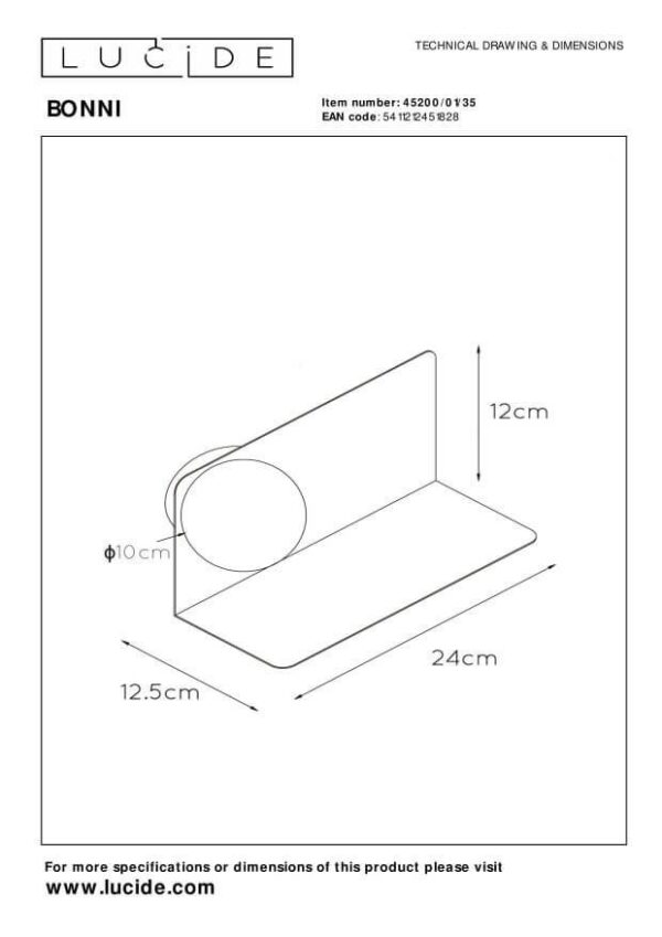 Lucide L452000135 nástěnné svítidlo BONNI G9 | 7