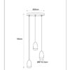 Lucide L454061330 závěsné stropní svítidlo EVORA  GU10
