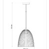 Lucide L744170166 závěsné stropní svítidlo MACARONS  E27