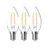 Nordlux LED žárovka E14 4W 2700K 3ks (čirá) LED žárovky sklo 5183001523