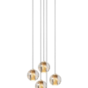 Lucide L134971502 LED závěsné stropní svítidlo DILENKO  | 5x3,5W integrovaný LED zdroj | 5x140lm | 2700K