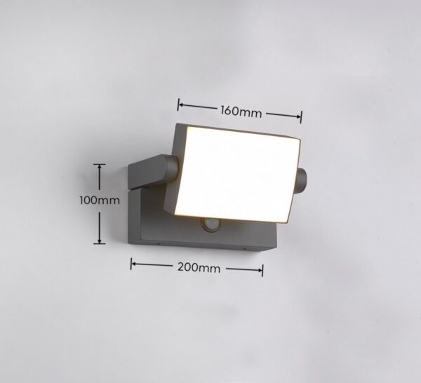 Trio T246869142 LED venkovní nástěnné svítidlo KANSAS  | 10W integrovaný LED zdroj | 1000lm | 3000K