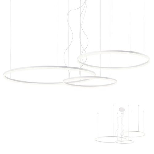Redo 01-1722-TRIAC LED závěsné stropní svítidlo TRIAC ORBIT | 41+55+68W integrovaný LED zdroj | 13967lm | 3000K