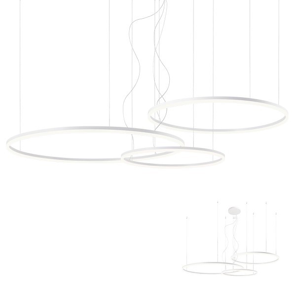 Redo 01-1722-TRIAC LED závěsné stropní svítidlo TRIAC ORBIT | 41+55+68W integrovaný LED zdroj | 13967lm | 3000K