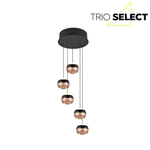 Trio SELECT 344430532  LED závěsné stropní svítidlo ORBIT  | 5x8W integrovaný LED zdroj | 5x960lm | 2300+3000+4000K