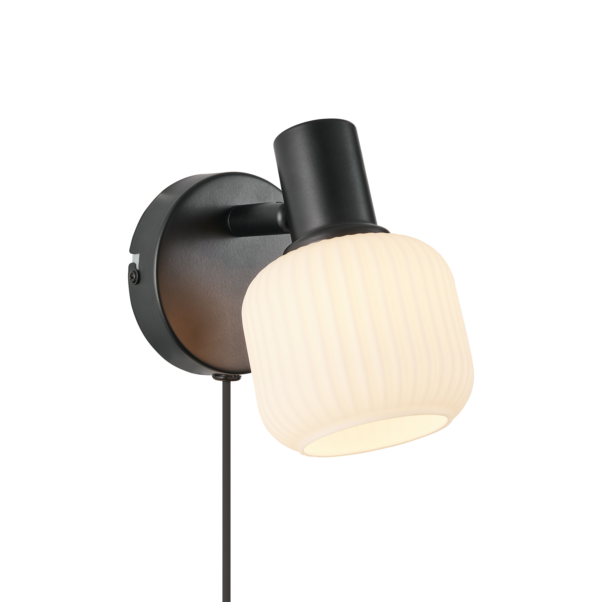 Nordlux Milford Mini (opálové sklo, černá) sklo, kov IP20 2412631003