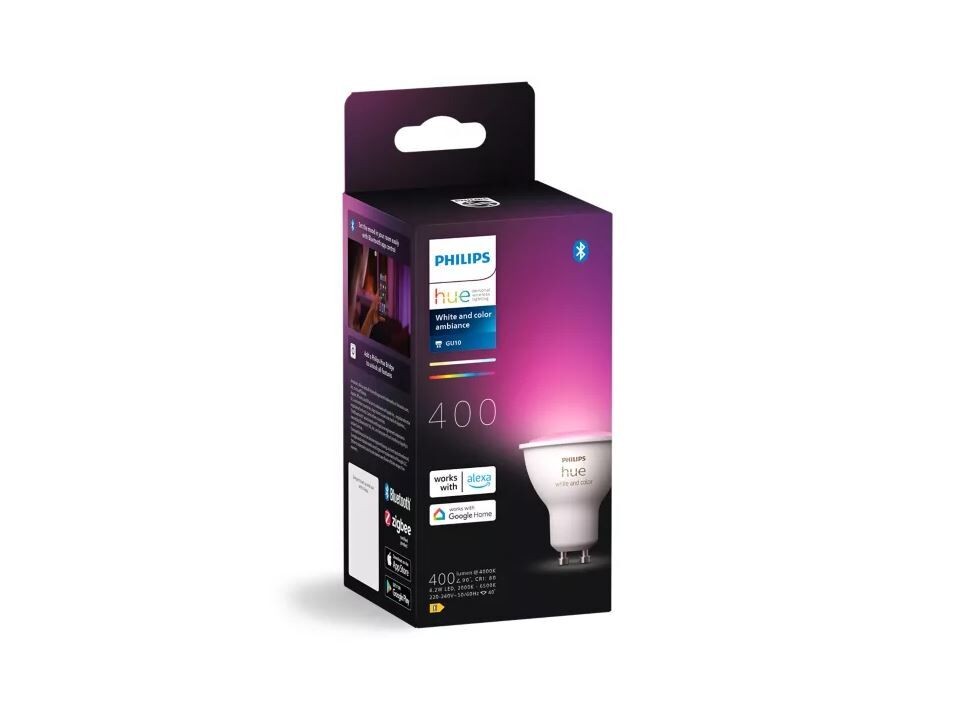 Philips Hue 8720169229754 LED inteligentní žárovka | 4,2W GU10 LED | 400lm | 2000-6500+RGBK