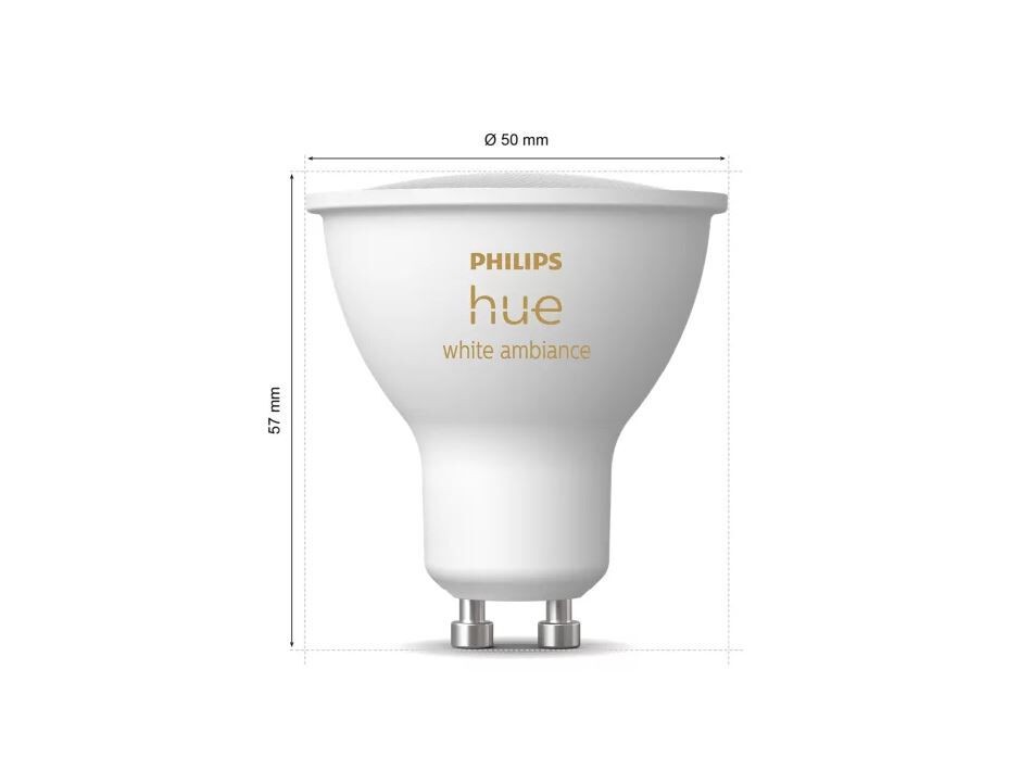 Philips Hue 8720169229754 LED inteligentní žárovka | 4,2W GU10 LED | 400lm | 2000-6500+RGBK