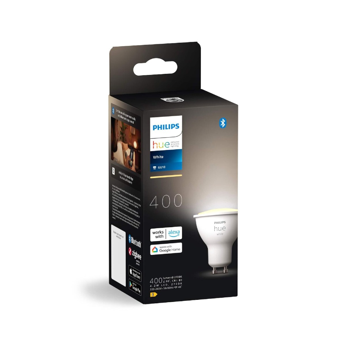 Philips Hue 8720169230170 LED inteligentní žárovka | 4,2W GU10 LED | 400lm | 2700K