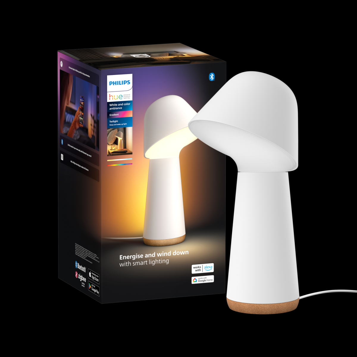 Philips Hue  8720169262997 LED stolní lampička Twilight  | 13,4W integrovaný LED zdroj | 1380lm | 2000-6500 RGBK