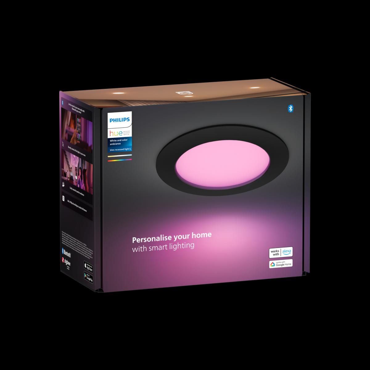 Philips Hue 8720169264274 LED koupelnové bodové svítidlo Slim downlight | 12W integrovaný LED zdroj | 2200-6500+RGBK