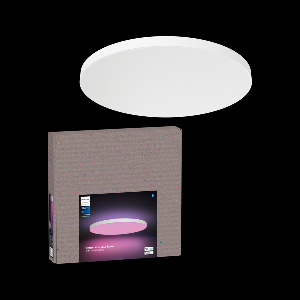 Philips Hue 8720169277557 LED přisazené stropní svítidlo Datura XL Round | 67W integrovaný LED zdroj | 2000-6500+RGBK
