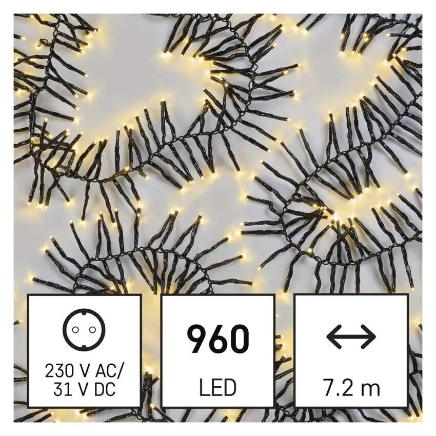 EMOS D4BW08 LED vánoční světelný řetěz integrovaný LED zdroj | 2700K
