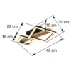 Globo 67288D LED přisazené stropní svítidlo DUSTIN  | 19W integrovaný LED zdroj | 1150lm | 3000K
