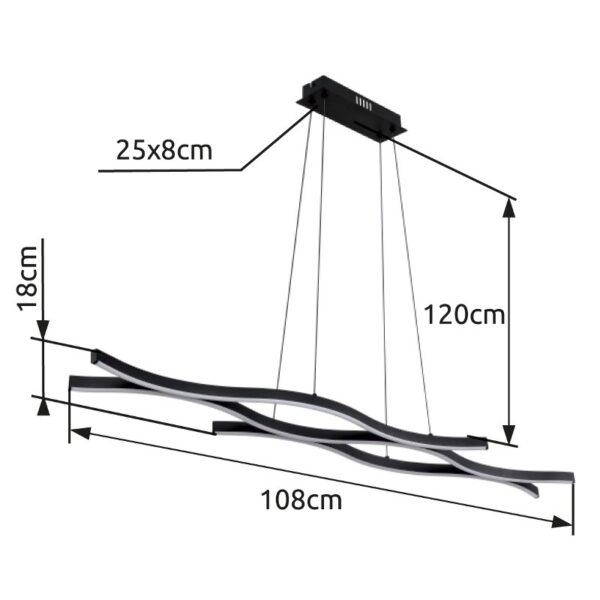 Globo 67206H LED závěsné stropní svítidlo GERONIMO  | 35W integrovaný LED zdroj | 1270lm | 3000K