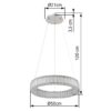 Globo 67162-50 LED závěsné stropní svítidlo MUCKY  | 50W integrovaný LED zdroj | 2995lm | 2700-6000K