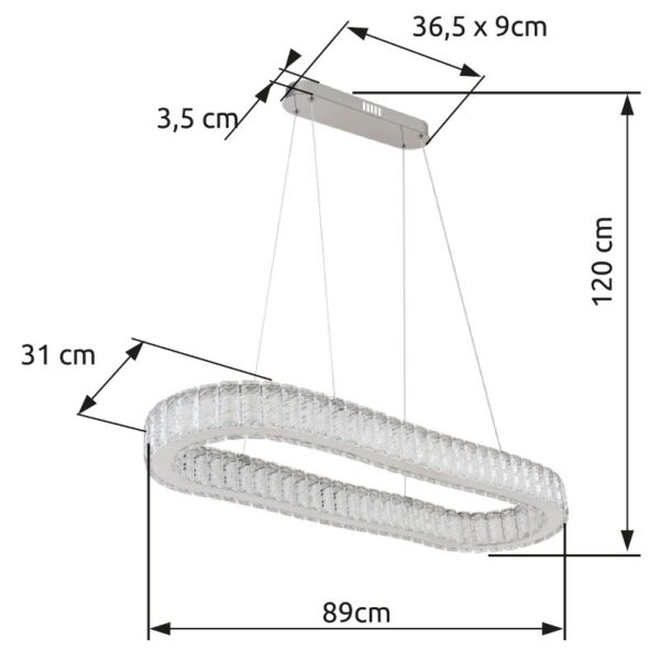 Globo 67162-58 LED závěsné stropní svítidlo MUCKY  | 58W integrovaný LED zdroj | 356666lm | 2700-6000K