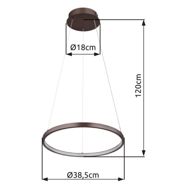 Globo 67192-19BR LED závěsné stropní svítidlo RALPH  | 19W integrovaný LED zdroj | 980lm | 3000K