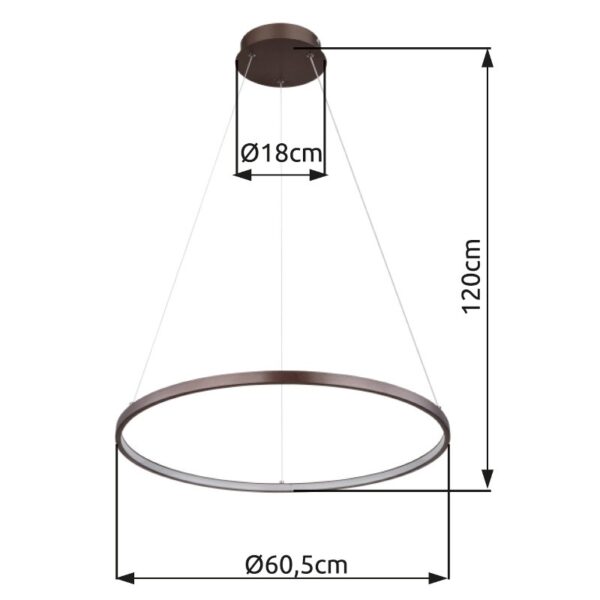 Globo 67192-29BR LED závěsné stropní svítidlo RALPH  | 29W integrovaný LED zdroj | 1400lm | 3000K