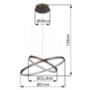 Globo 67192-42BR LED závěsné stropní svítidlo RALPH  | 42W integrovaný LED zdroj | 1500lm | 3000K