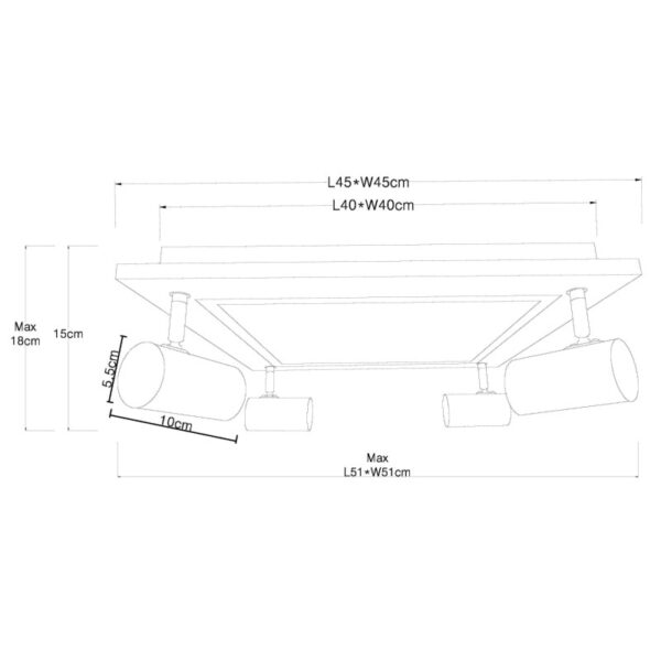 Globo 67306D2 LED přisazené stropní svítidlo ULLA  | 24W integrovaný LED zdroj | 1900lm | 3000K