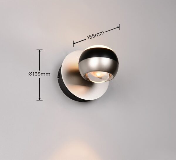 Trio SELECT  244410107  LED nástěnné svítidlo ORBIT  | 8W integrovaný LED zdroj | 960lm | 2300+3000+4000K