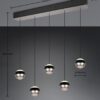 Trio SELECT  344410507  LED závěsné stropní svítidlo ORBIT  | 5x8W integrovaný LED zdroj | 5x960lm | 2300+3000+4000K