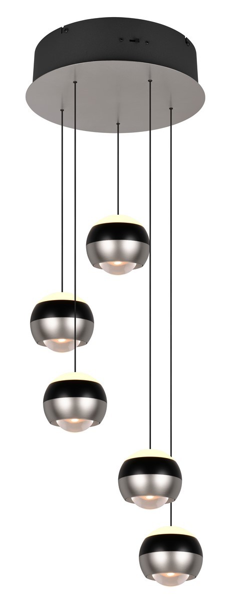 Trio SELECT  344430507  LED závěsné stropní svítidlo ORBIT  | 5x8W integrovaný LED zdroj | 5x960lm | 2300+3000+4000K