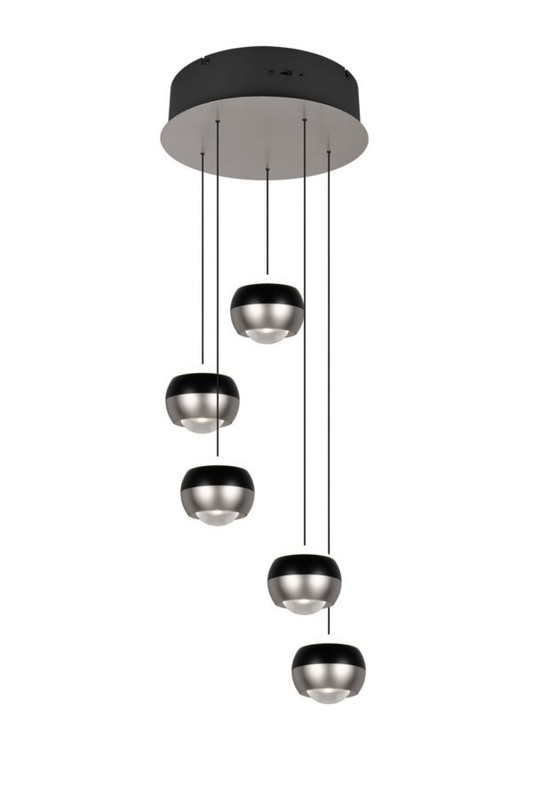 Trio SELECT  344430507  LED závěsné stropní svítidlo ORBIT  | 5x8W integrovaný LED zdroj | 5x960lm | 2300+3000+4000K