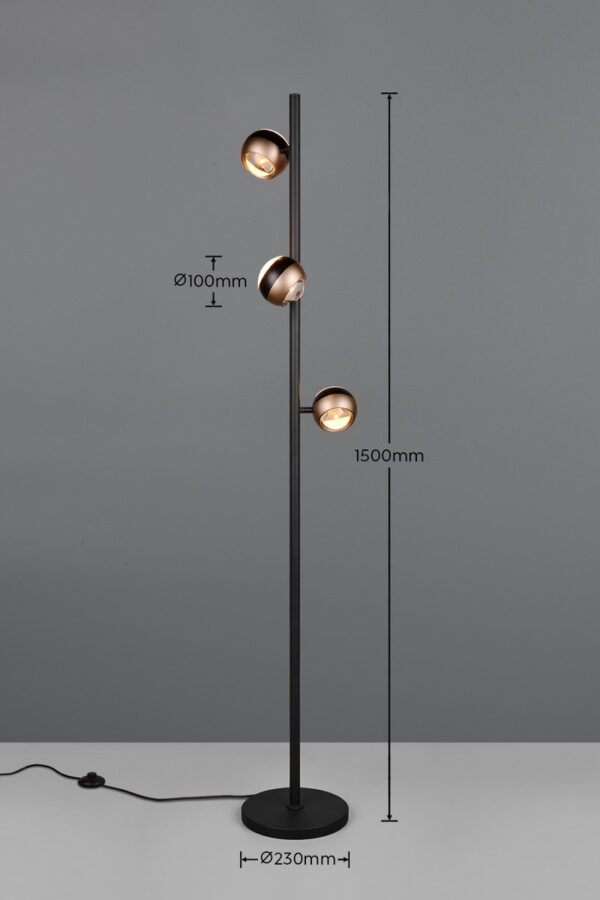 Trio SELECT  444410332  LED stojací lampa ORBIT  | 3x8W integrovaný LED zdroj | 3x800lm | 2300+3000+4000K