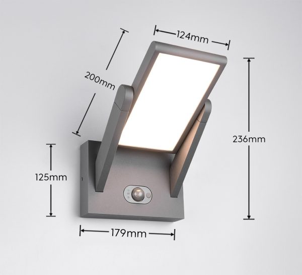 Trio T253769142 LED venkovní nástěnné svítidlo MALAWI  | 5W integrovaný LED zdroj | 700lm | 2300+3000+4000K
