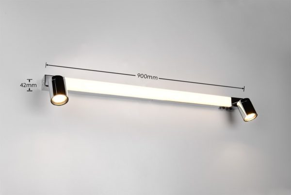 Trio T281479306 LED nástěnné svítidlo nad zrcadlo ENRICO  | 9W integrovaný LED zdroj | 1200lm | 2300+3000+4000K