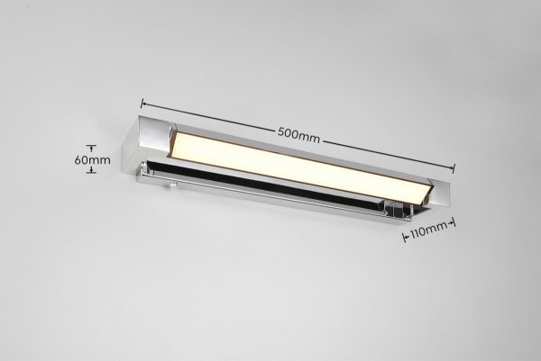 Trio T284770106 LED nástěnné svítidlo nad zrcadlo FABRIZIO  | 9W integrovaný LED zdroj | 1000lm | 2300+3000+4000K