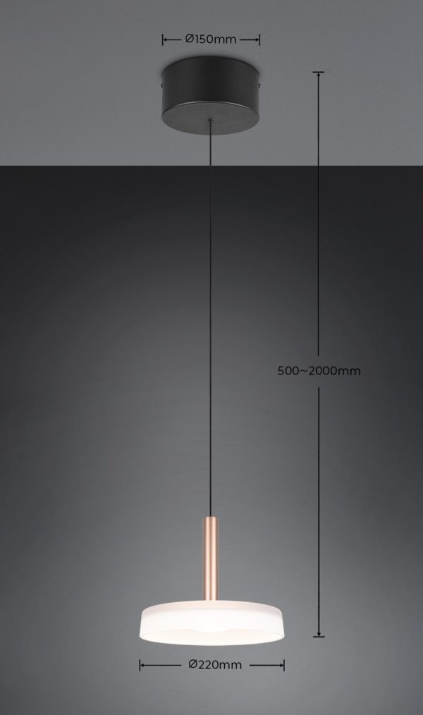 Trio T354910165 LED závěsné stropní svítidlo CELESTE  | 10W integrovaný LED zdroj | 1100lm | 3000K