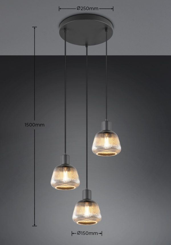 Trio T362830332 závěsné stropní svítidlo TARIFA  E27